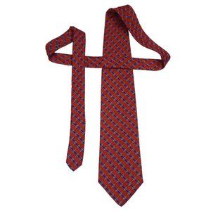 Brooks Brothers Makers Red Blue Gold Silk Tie